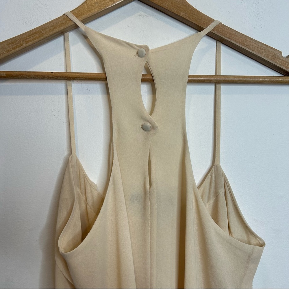 Naked Zebra Ruffle Racerback Cream Tank Top - Picture 4 of 5